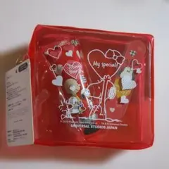 【USJ限定】スヌーピー コスメセット 赤クリアポーチ 2019