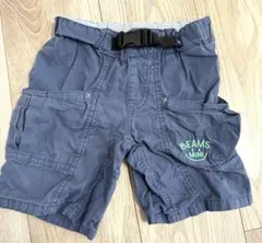 beams ビームスミニ　ハーフパンツ　ネイビー