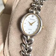 稼動品　NINA RICCI ニナリッチ　1Pダイヤ　オーバル　ドレス　腕時計のサムネイル