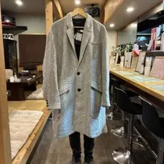 ヘリンボーン柄 3L ロングコート