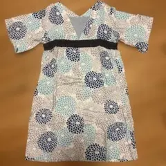 SOUSOU ソウソウ 麻リネン ゆかたみたて菊づくし 青嵐 S 浴衣
