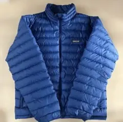 メンズ　patagonia ダウンジャケット 青　Mお洒落