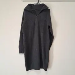UNIQLO ダークグレー ニットワンピース M