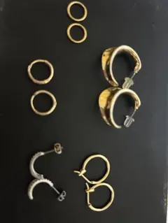 ゴールドフープピアスセット