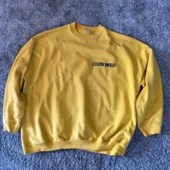 80s 古着　スウェット　イエロー　短丈