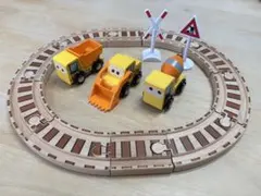 Jadore ジャドール 木製レール はたらく車 標識セット