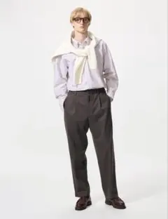 25AW タックワイドパンツ チドリ