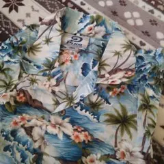PIKO アロハシャツ Lサイズ ブルー系のサムネイル
