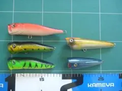 ダイソー？ポッパー×3コ、製作者不明　ハンドメイドポッパー×2コ、セットのサムネイル