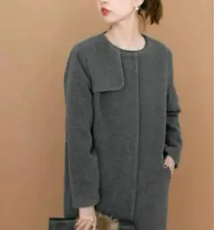 KBFブラックノーカラーコート