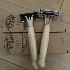 SUS bamboo razor -husk- 6枚刃竹カミソリ 2本セット