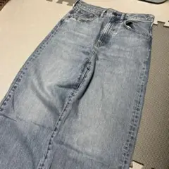 GU バギージーンズ 28インチ ブルー