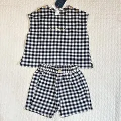 Cottoli チェック柄 セットアップ 80cm