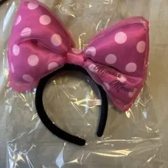 ミニーマウス リボンカチューシャ ピンク