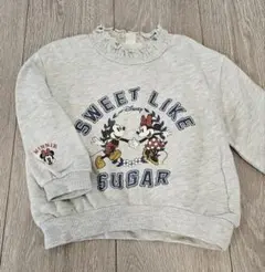 アプレレクール トレーナー ディズニー ミニー 長袖 グレー 女の子 90