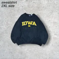 古着鬼フェード90s90年代ビンテージカレッジスウェットIOWAアイオワ大学