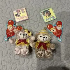 ダッフィー シェリーメイ ぬいぐるみバッジ 30周年