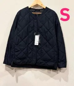 UNIQLOパフテックノーカラージャケット黒Sサイズブラック　新品　ユニクロ