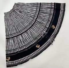 【美品】ピンクハウス ブロックチェック さくらんぼ刺繍使い スカートのサムネイル