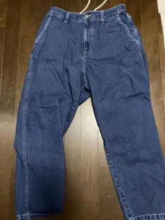 ブルーストレートデニムパンツ