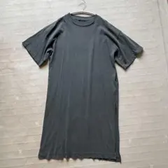 JEANASIS USED BIGワンピース サイドスリット グレー F 綿のサムネイル
