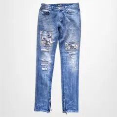 Embellish エンブリッシュ ダメージデニム 裾ジッパー 色落ちジーンズのサムネイル