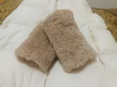 ファーハンドウォーマー　ベージュ