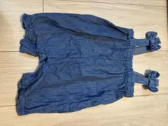 petit main デニムブルー オーバーオール 80