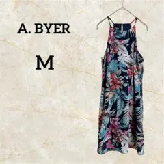 A. BYER フローラル 花柄 キャミワンピース カラフル 【M】