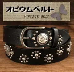 古着 アメカジ コンチョベルト スタッズ ブラック 黒 ヴィンテージ y2k