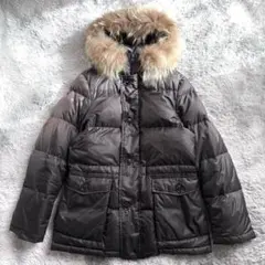 セオリー/theory⭐︎リアルダウンコート M ドローコード ジャケット ファー