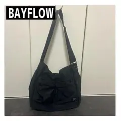 BAYFLOW ブラックショルダーバッグ　大容量