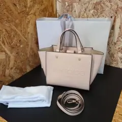 美品】JIMMY CHOO BON BON 2WAY TOTE/S GRAY - メルカリ