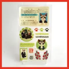 NAMENNAYO 猫キャラクター ステッカーなめ猫　ぷっくりデッドストック