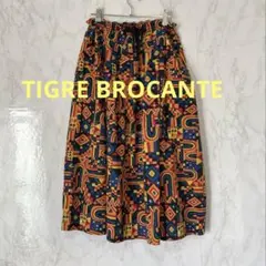 ティグルブロカンテ　ポケットフィセルロングスカート　マキシ　総柄