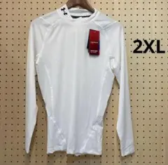 メンズヒートギアコンプレッション長袖モックシャツ 2XL（1369606）