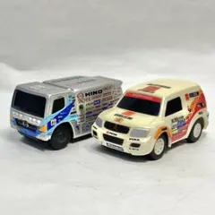 プルバックカー HINOレンジャー & 三菱 パジェロ ダカールラリー 2台
