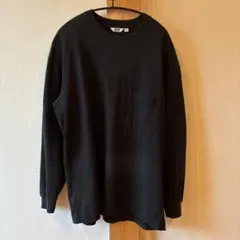 UNIQLO U byクリストフ・ルメール　クルーネックT　ブラック　L　メンズ