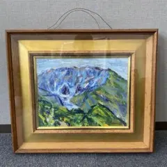 【鈴木 清 油絵 風景画 】山湖冬晴 鈴木 清 油絵 風景画 】山湖冬晴 - メルカリ