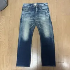 EDWIN ダークブルー ストレートデニムパンツ