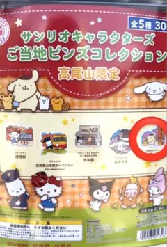 高尾山限定　サンリオキャラクターズ ピンバッジ
