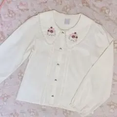 axes femme KIDS 刺繍ブラウス