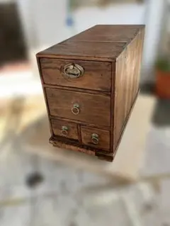サリュ アンティーク風キャビネット ガラス扉 家具 黒 ブラック ガラス