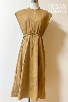 ロッソ　アーバンリサーチ　リネン混ウエストギャザーワンピース ベージュ F