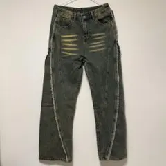 ダメージ加工 デニムパンツ Lサイズ