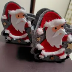 フェルトで作られた装飾品クリスマスソングあわてん坊のサンタをモチーフ置物小物入れ
