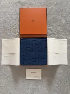HERMES ネイビー タオルハンカチ