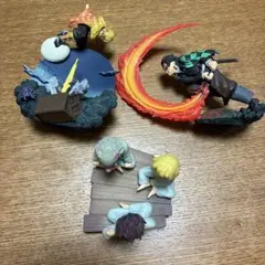 鬼滅の刃 フィギュア セット 炭治郎 禰豆子 善逸 ジオラマ ミニ