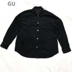 GU ブラック コーデュロイ カバーオール M
