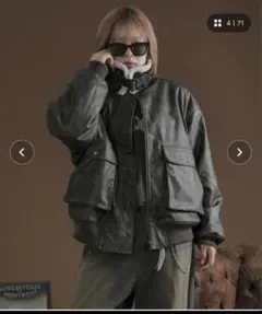 sedacle 裏ボア合皮ブルゾン　アウター　ブラック